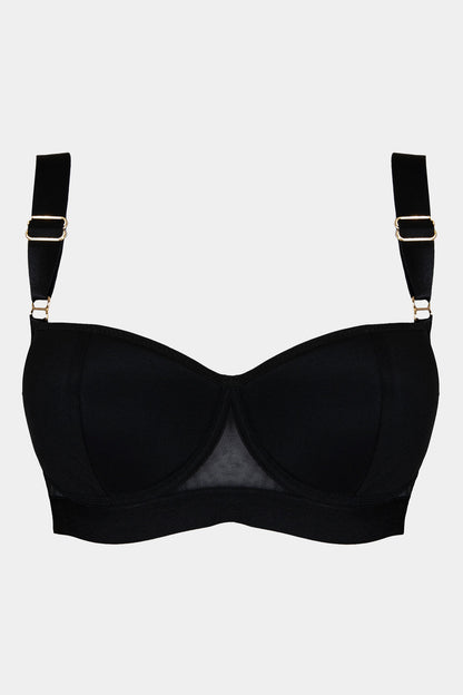 PUSH-UP BRA - COFFEE LATTE - BLACK