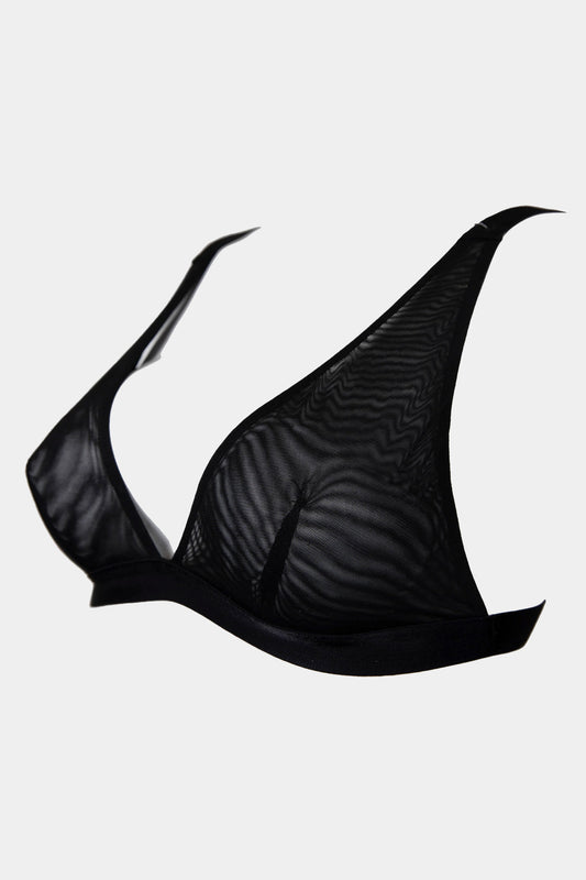TRIANGLE BRA - COFFEE LATTE - BLACK