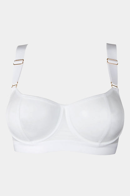SOFT CUP BRA - COFFEE LATTE - WHITE
