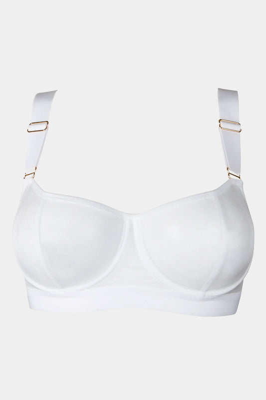 SOFT CUP BRA - COFFEE LATTE - WHITE