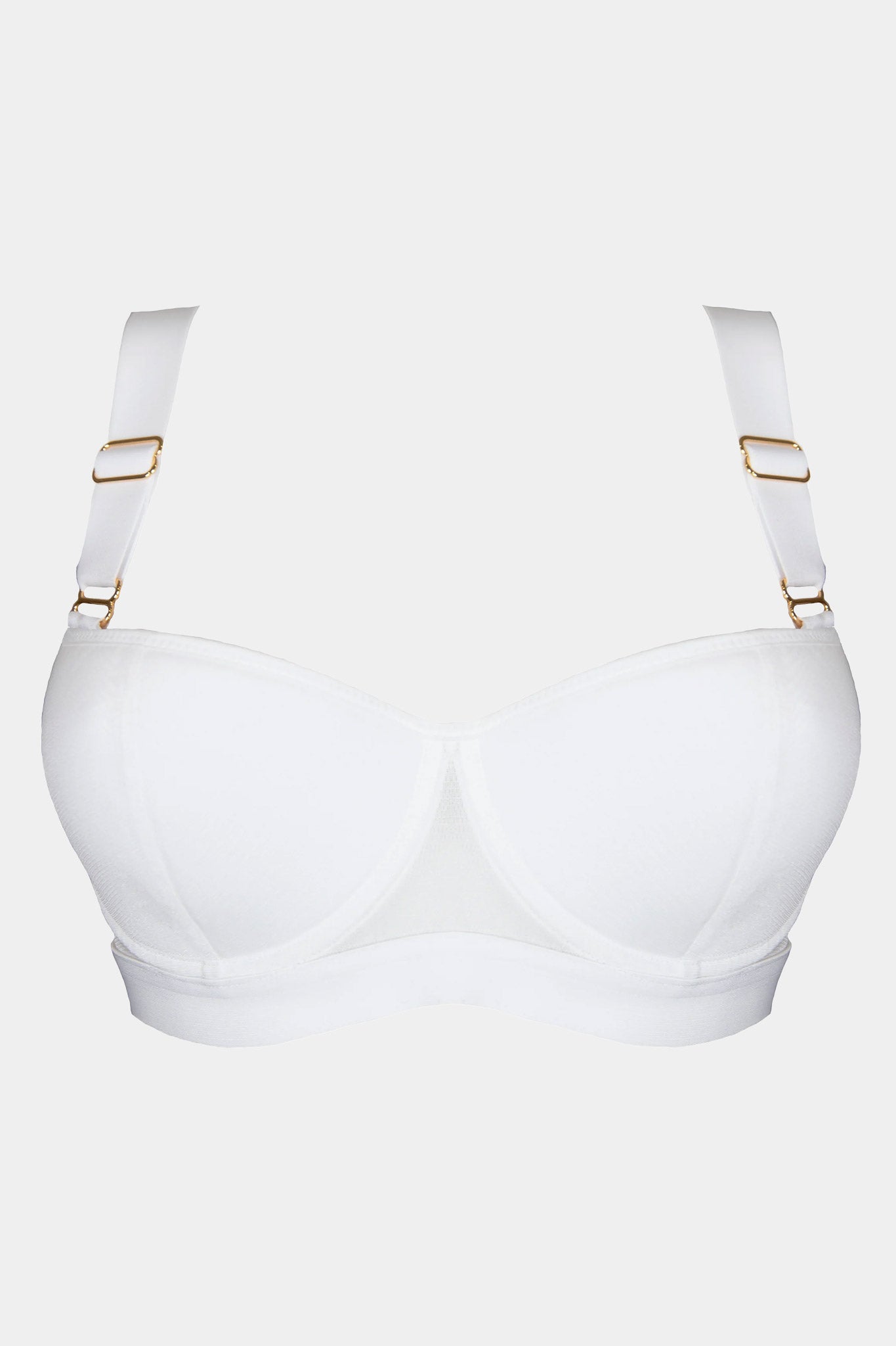 PUSH-UP BRA - COFFEE LATTE - WHITE