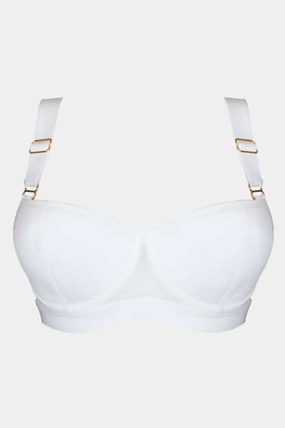 PUSH-UP BRA - COFFEE LATTE - WHITE