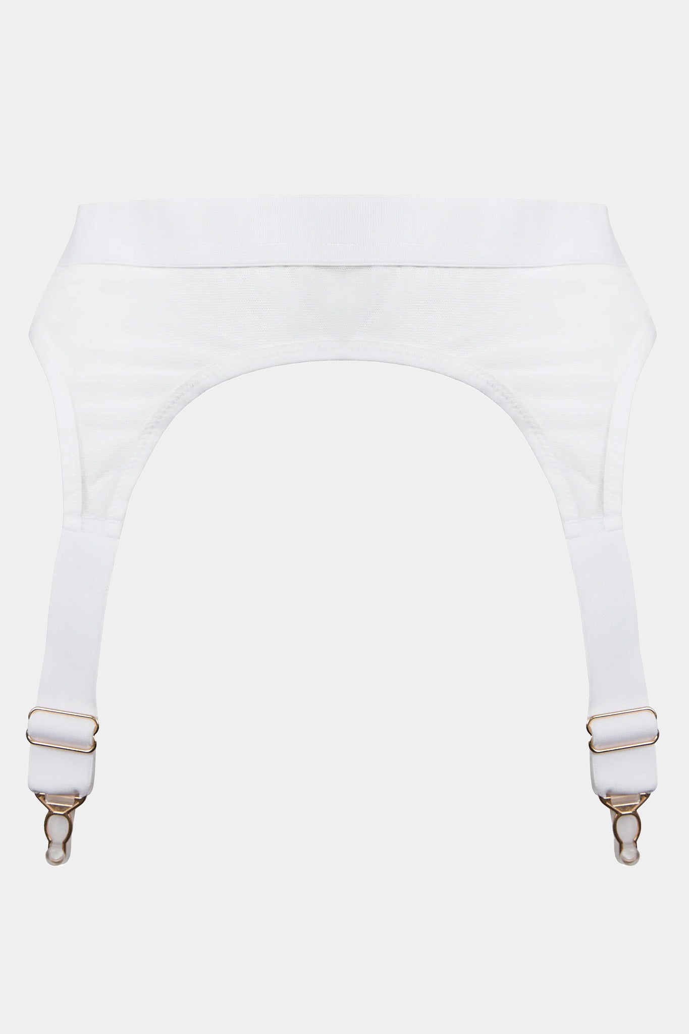 SUSPENDER BELT - COFFEE LATTE - WHITE