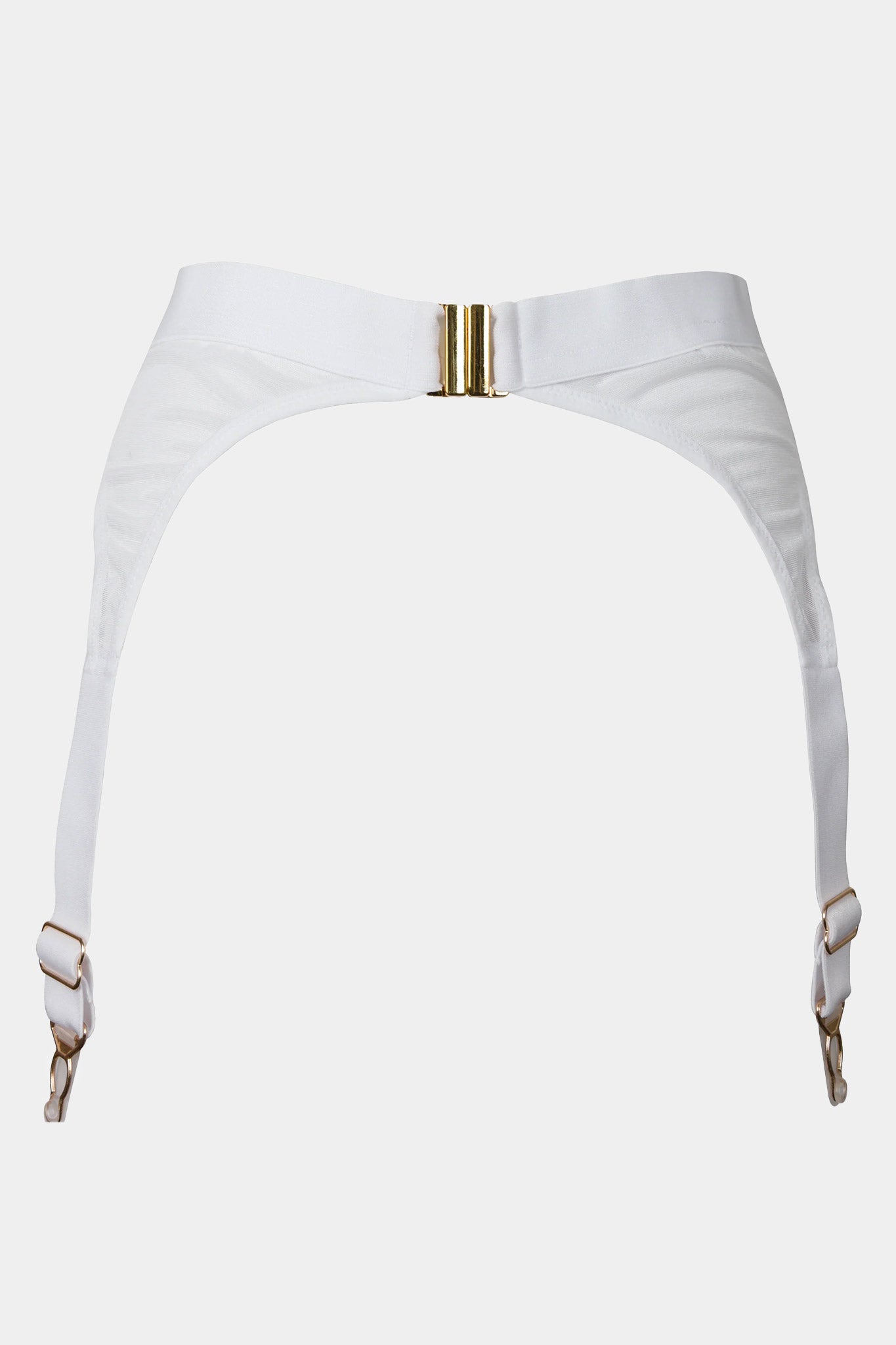 SUSPENDER BELT - COFFEE LATTE - WHITE