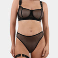 Coffee Latte - Black - Fashion soft cups wired bra