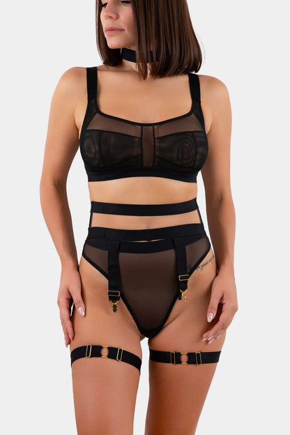 SOFT CUP BRA - COFFEE LATTE - BLACK