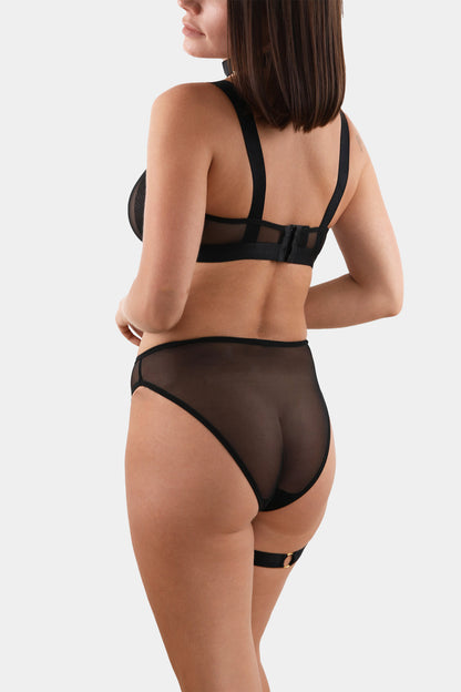 SOFT CUP BRA - COFFEE LATTE - BLACK
