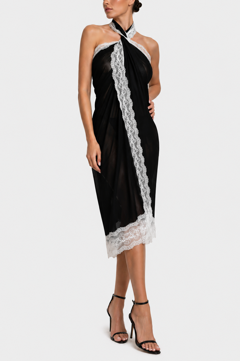 Sun on the beach - Black - Pareo