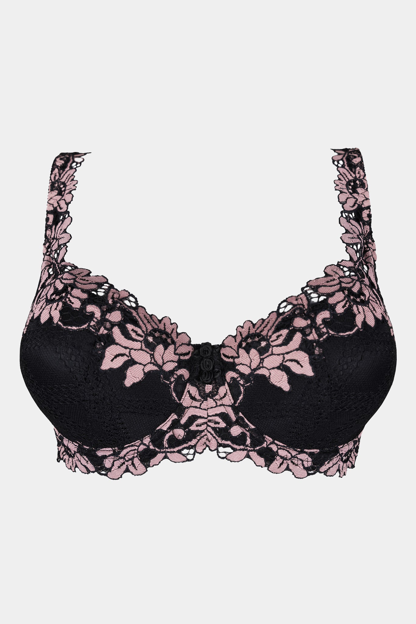 Daniella - Black/Pink - Balconette bra