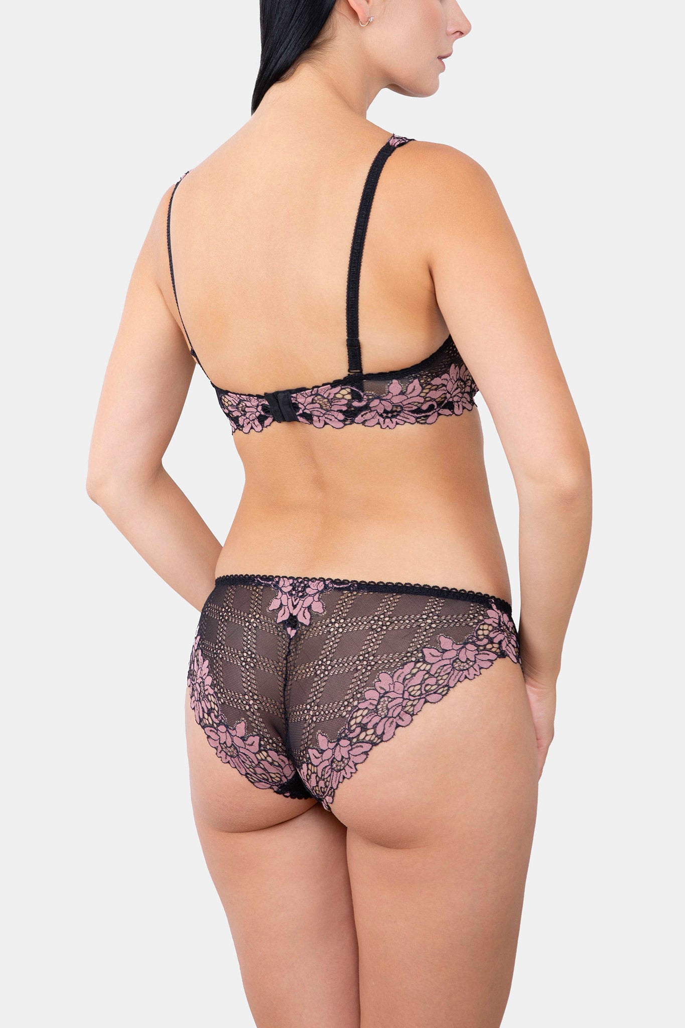 PUSH-UP BRA - DANIELLA - BLACK PINK