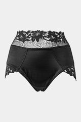 V.I.P.A Daniella black shaping panties with lace waistband and smooth front panel, product shot