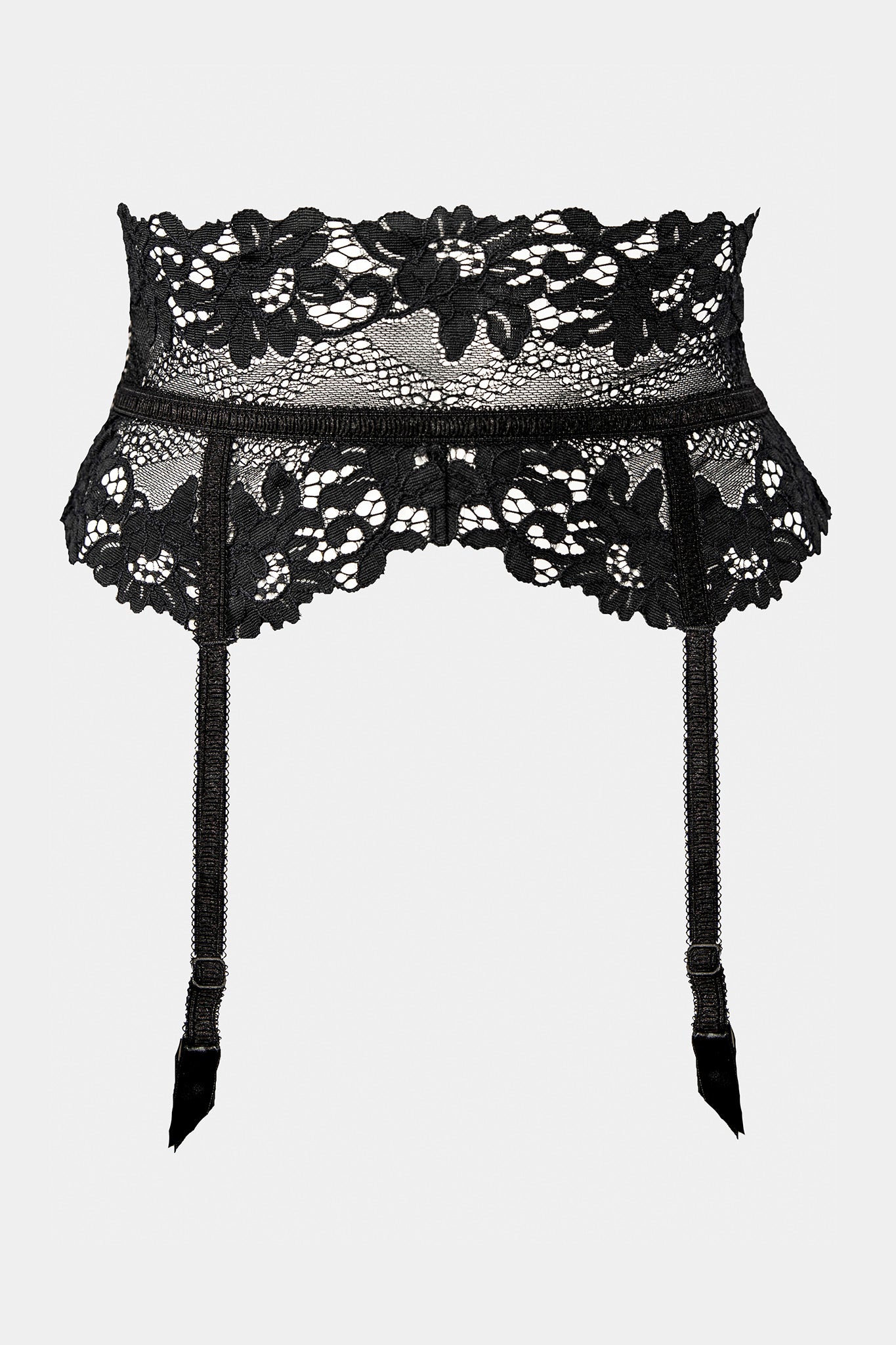 Daniella - Black - Comfortable Garter belt