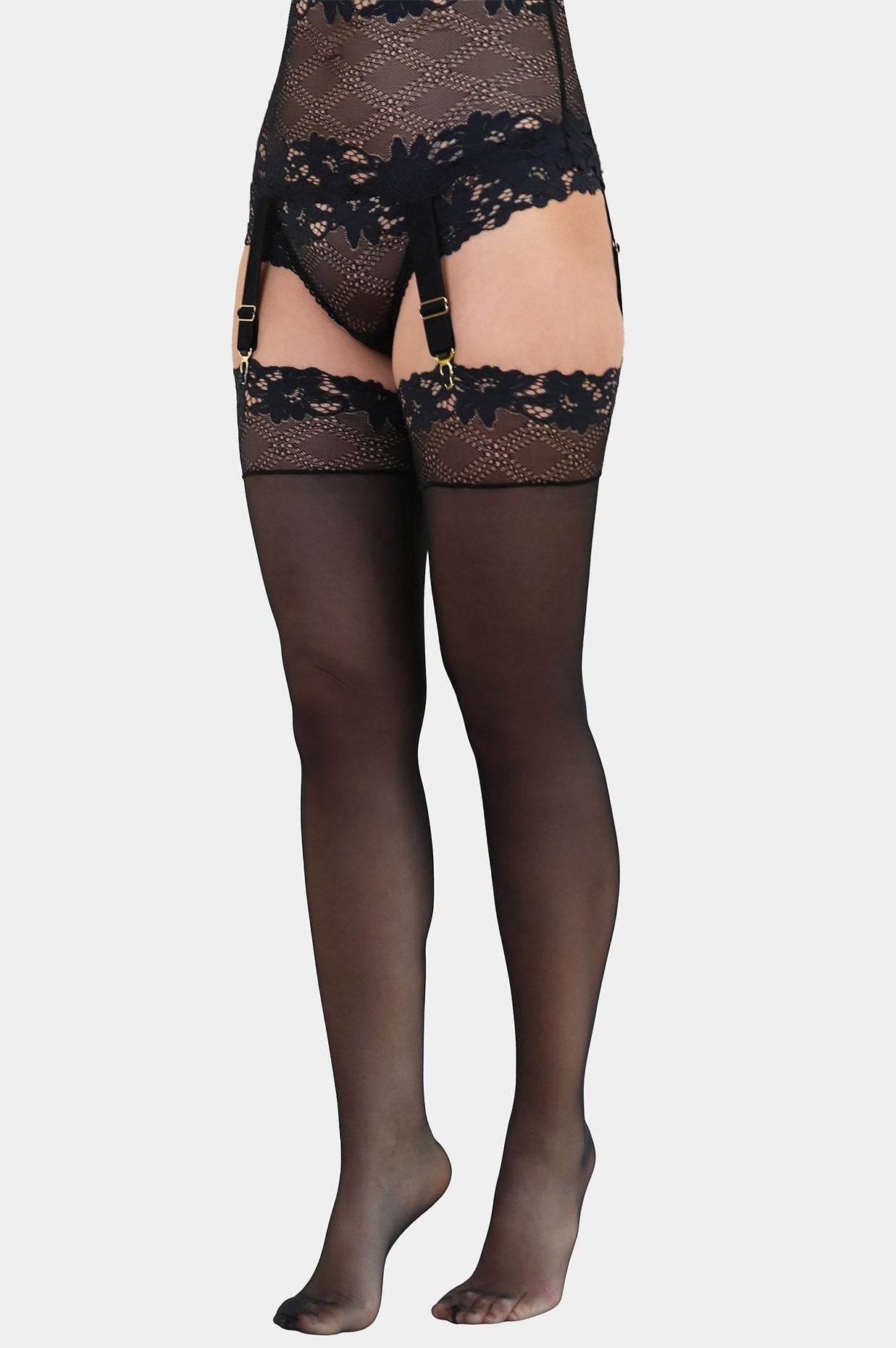 Daniella - Black - Stockings