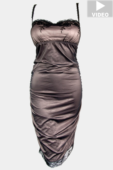 ANDREA - BLACK/NUDE - DRESS