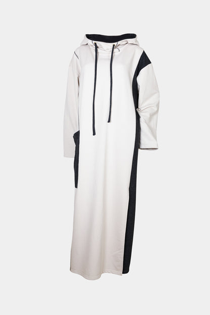 DRESS - HOODY - BEIGE/GREY