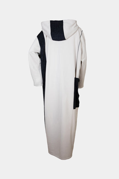 DRESS - HOODY - BEIGE/GREY