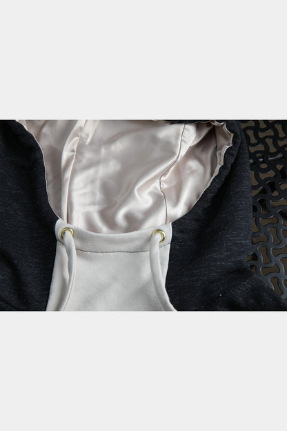DRESS - HOODY - GREY/BEIGE