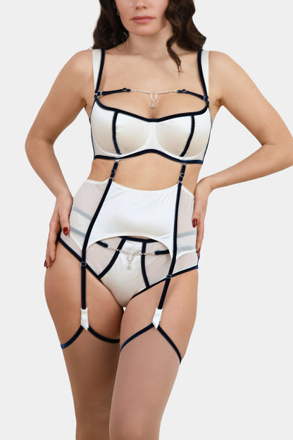 SUSPENDER BELT - ISADORA - MILK