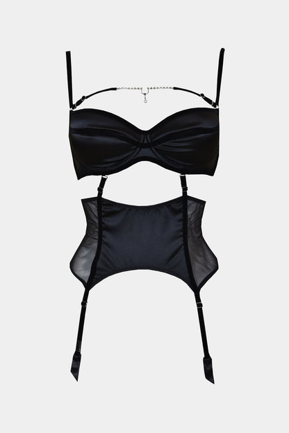 SUSPENDER BELT - ISADORA - BLACK