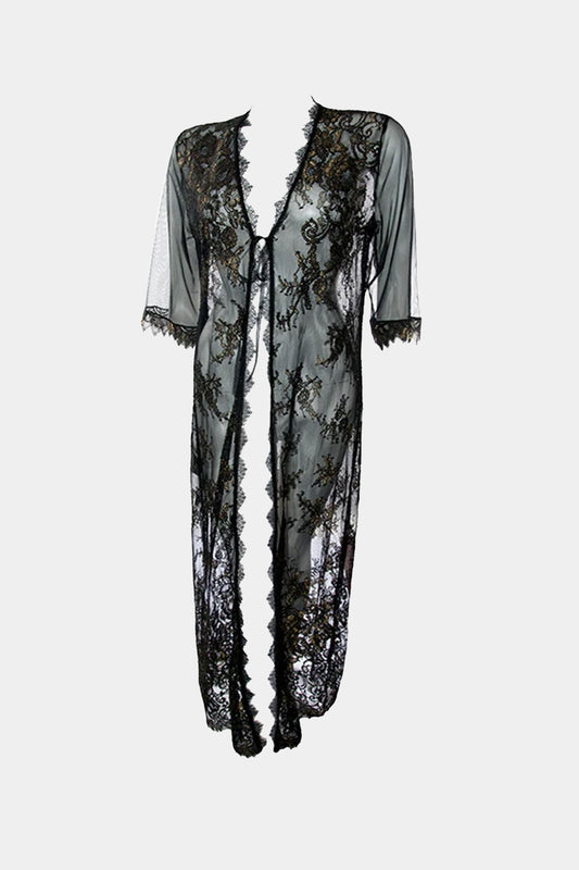 KIMONO LONG - JACQUELINE - BLACK GOLD