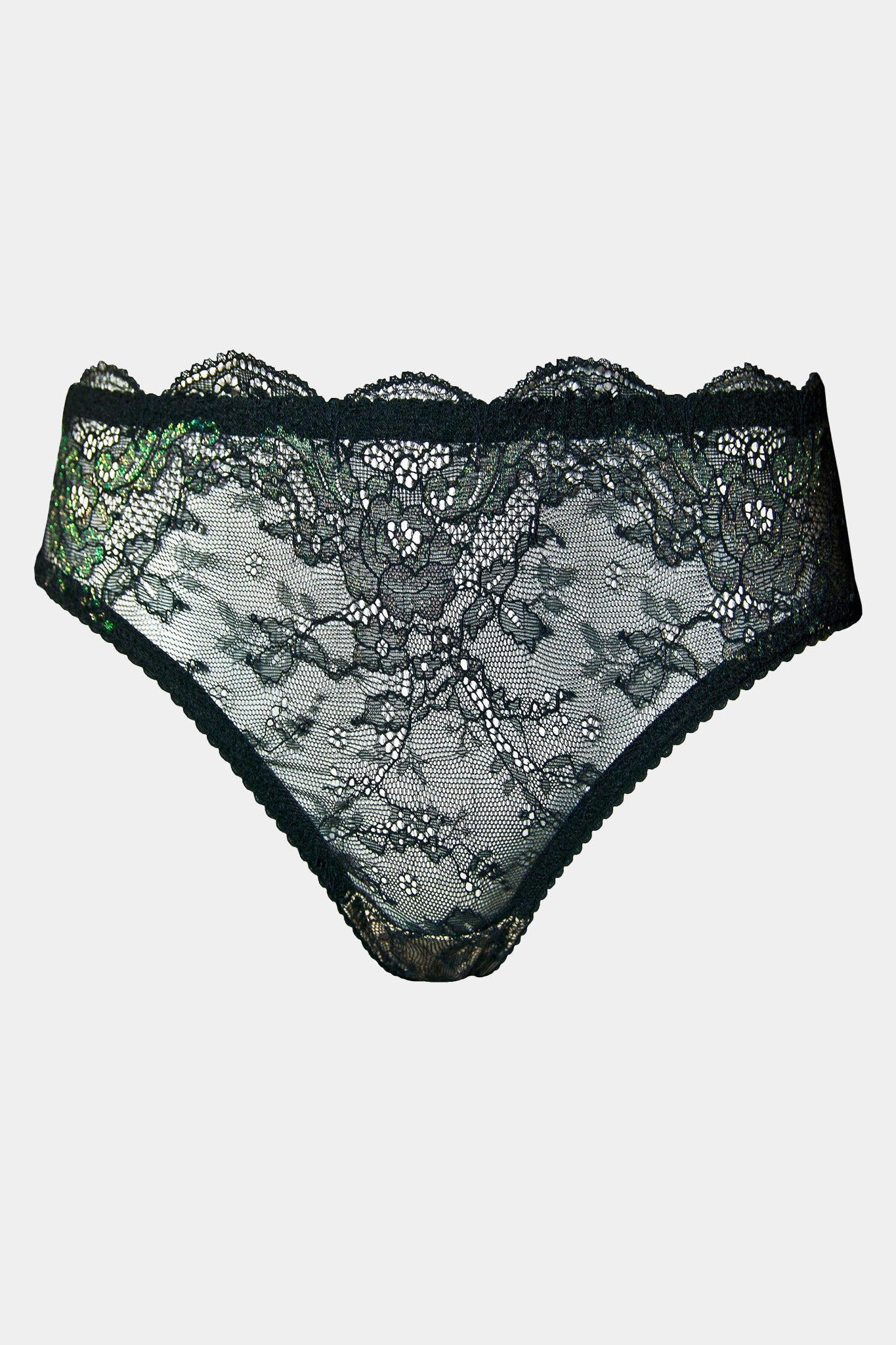 JACQUELINE - BLACK/GREEN - PANTY