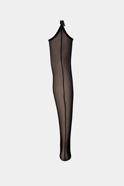 STOCKINGS - JACQUELINE - BLACK WITH SILVER