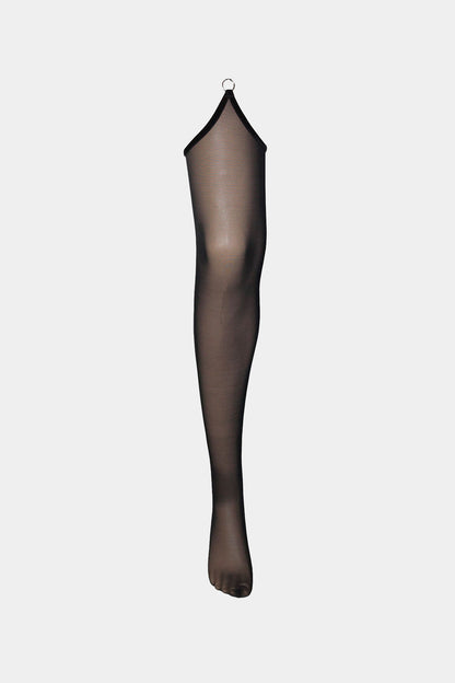 STOCKINGS - JACQUELINE - BLACK WITH SILVER