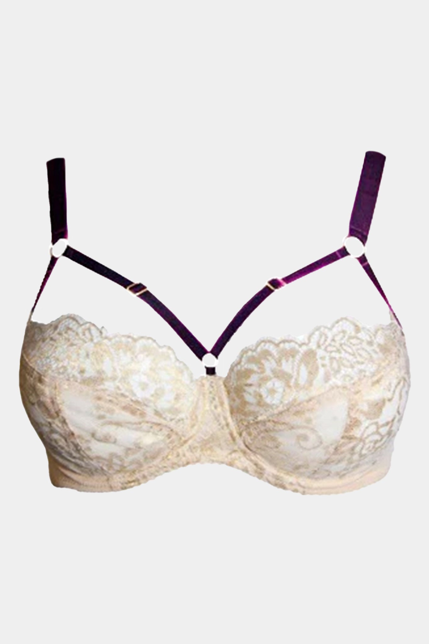 SOFT CUP BRA - JACQUELINE - MILK/BORDO