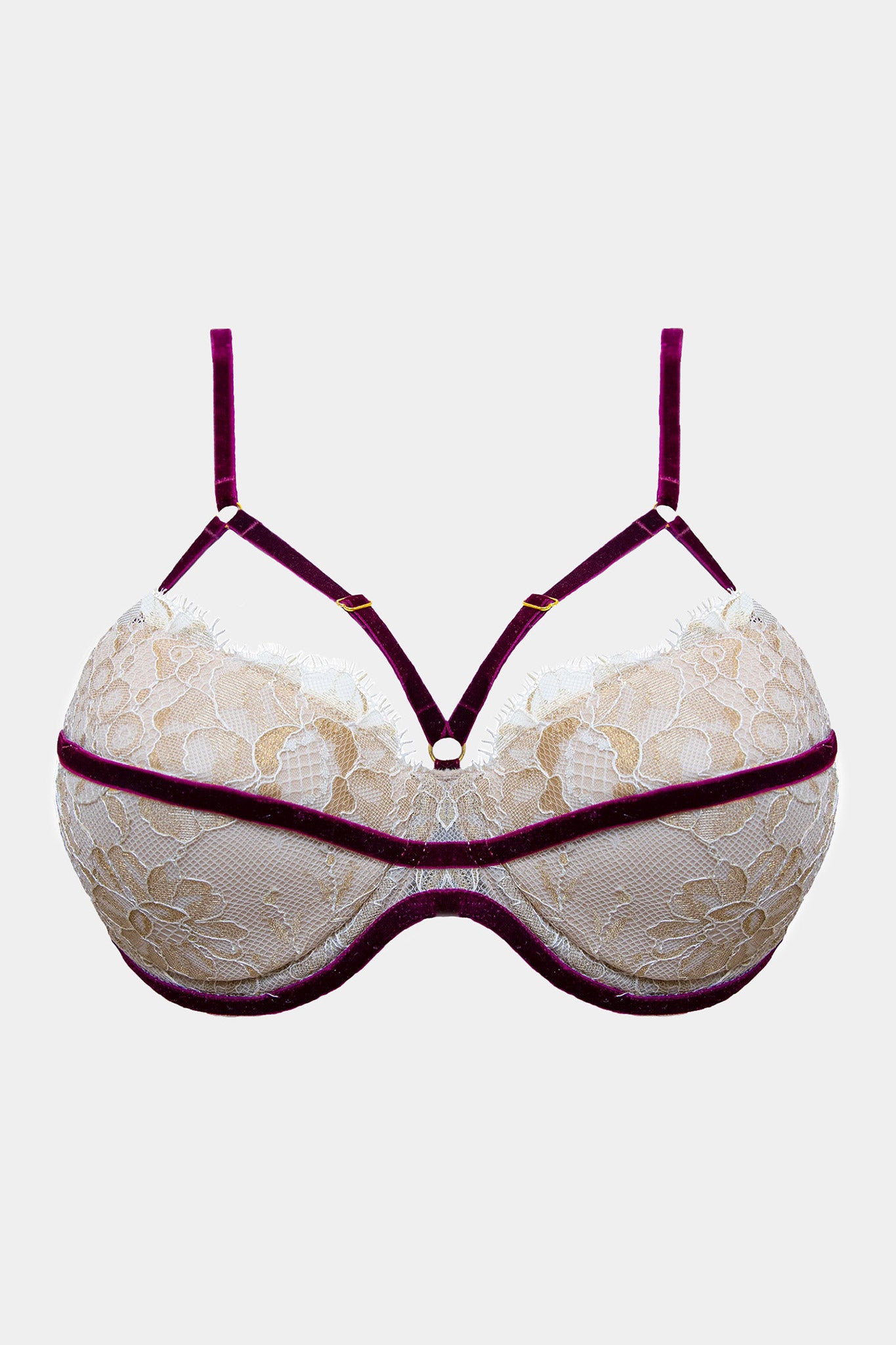 Push-up-BH - JACQUELINE - MILCH/BORDO