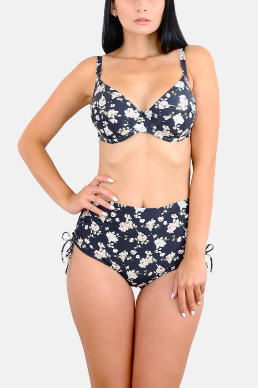 SWIM - JASMINE - BLACK PRINT - HIGH-WAISTED PANTY