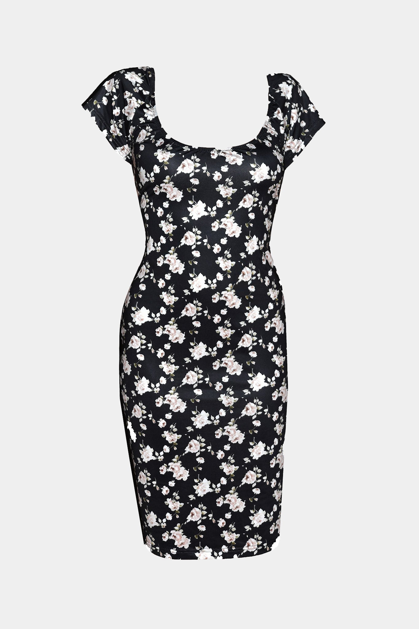 Kleid - JASMINE - SCHWARZER PRINT