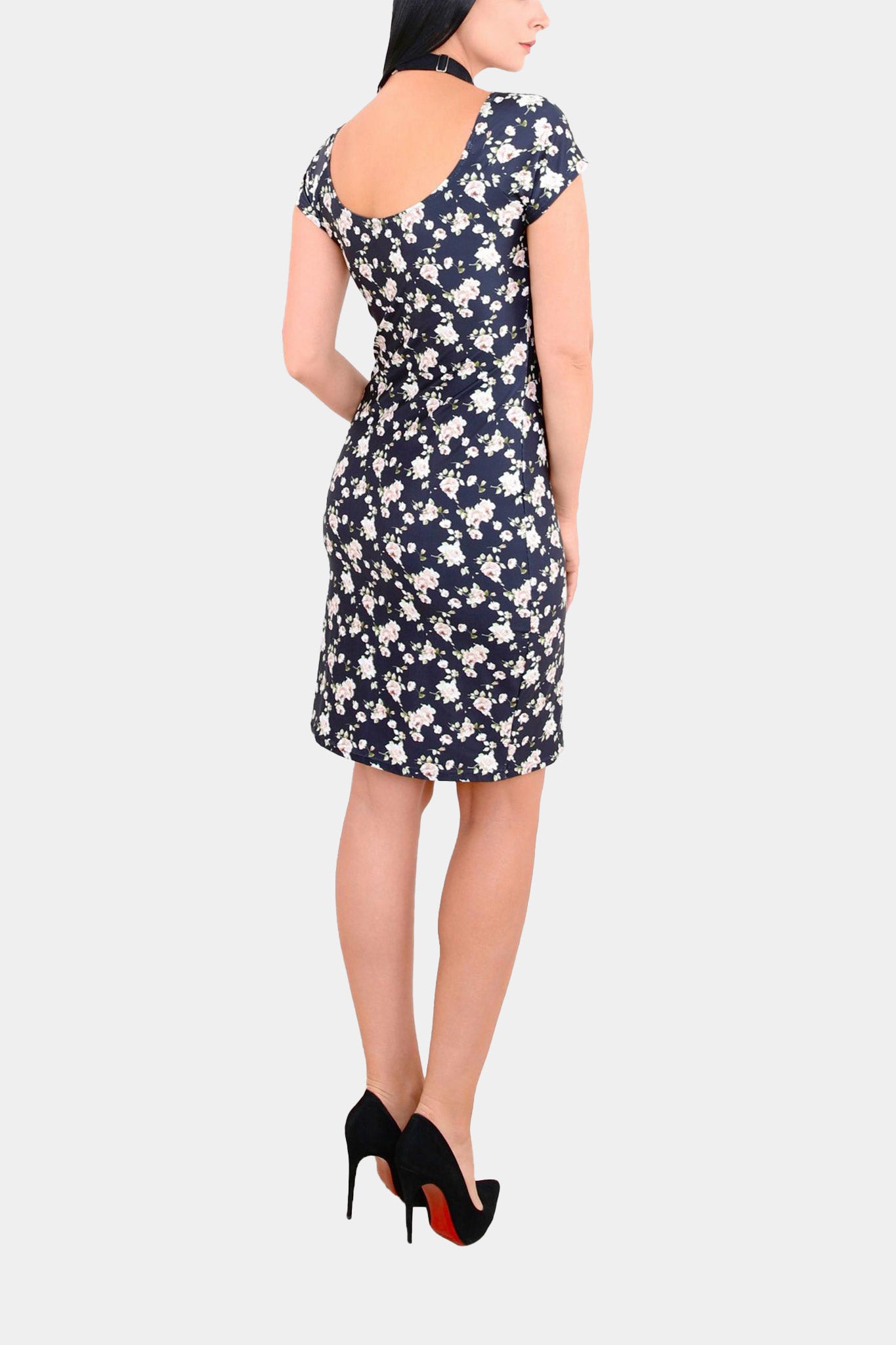 Kleid - JASMINE - SCHWARZER PRINT