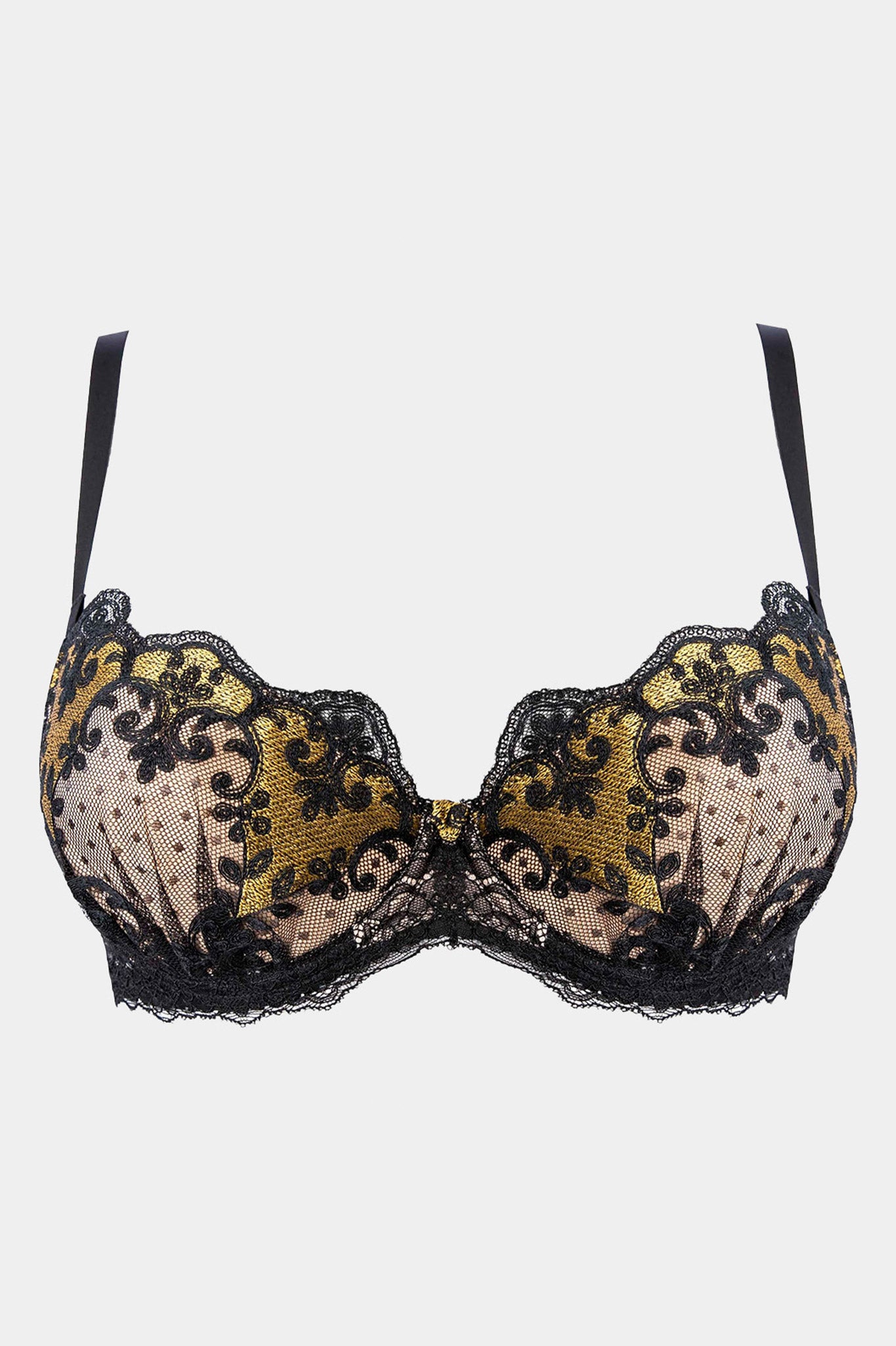 PUSH-UP BRA - OLIVE - BLACK