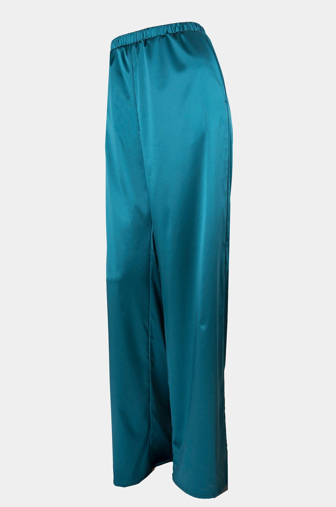 Royal Sapphire - Green -Pants made of soft elastic satin