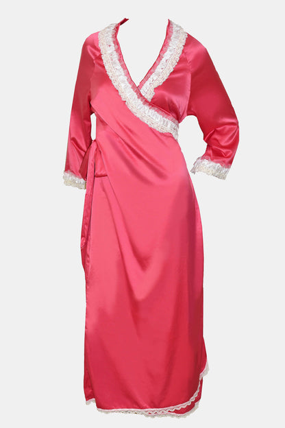 ANDREA - PINK/MILK -ROBE LONG