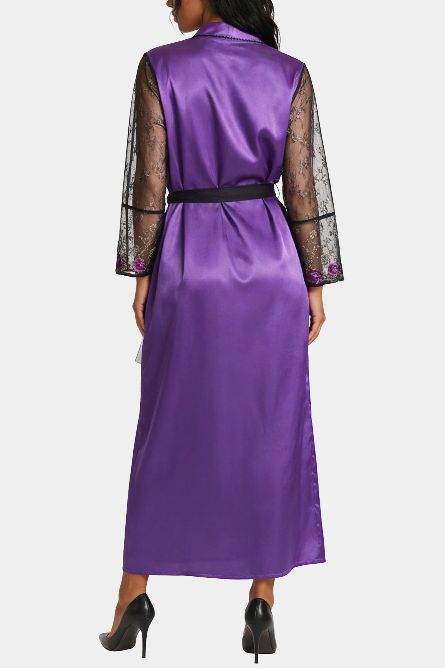 Violetta - Violet - Satin Kimono