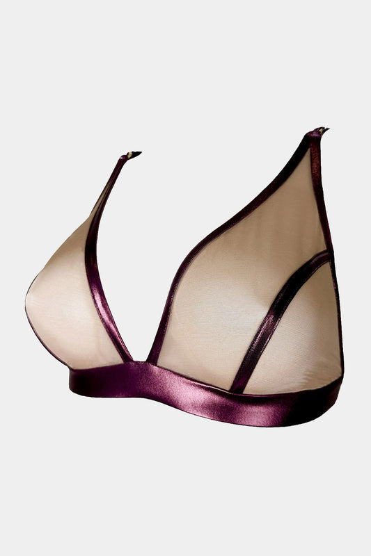 TRIANGLE BRA - TIFFANY - PLUM