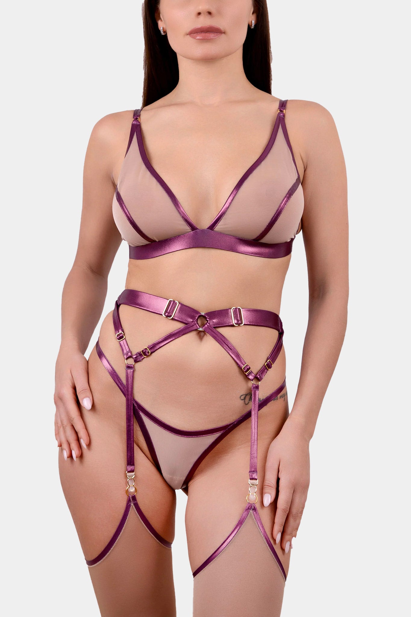 TRIANGLE BRA - TIFFANY - PLUM