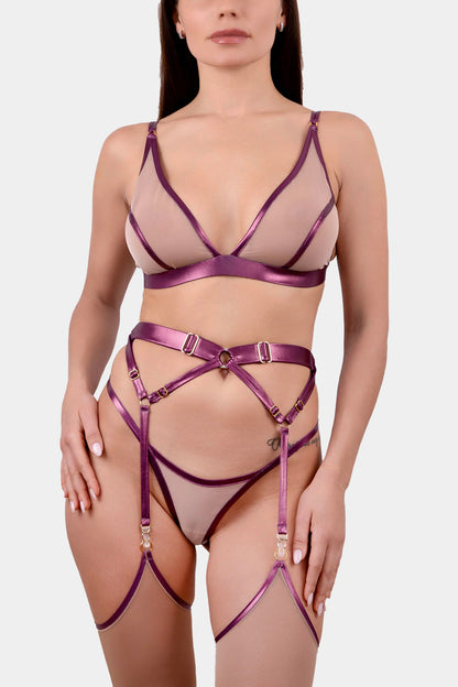 TRIANGLE BRA - TIFFANY - PLUM