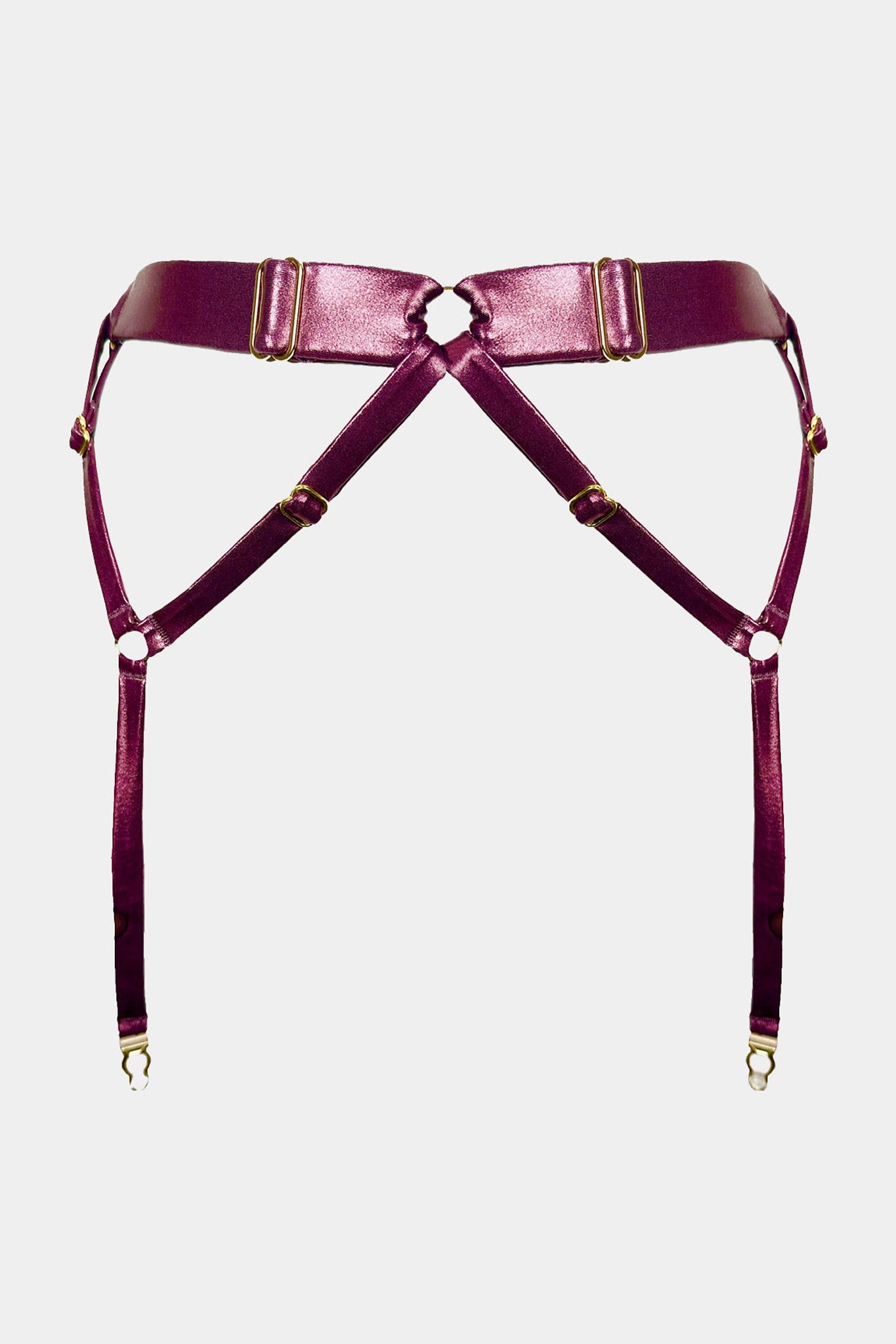 SUSPENDER BELT - TIFFANY - PLUM
