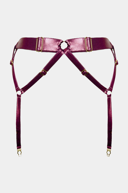 SUSPENDER BELT - TIFFANY - PLUM