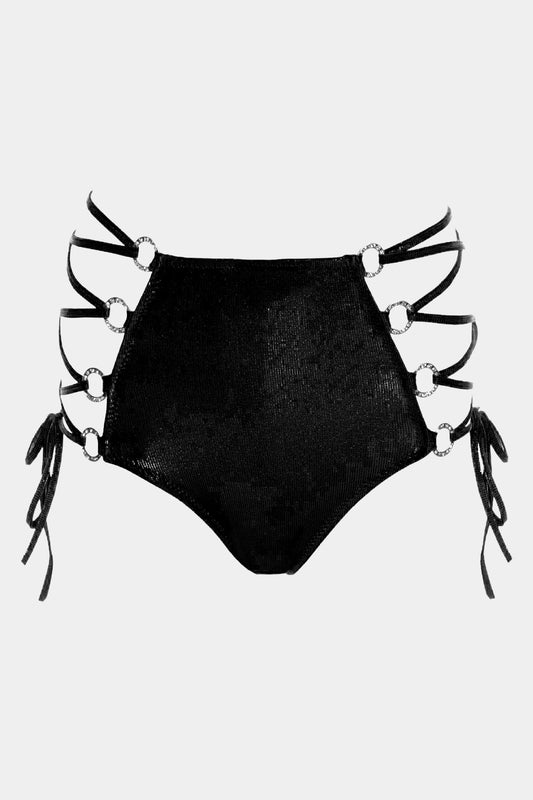 HIGH WAISTED PANTY SWIM - VIVIENNE - BLACK