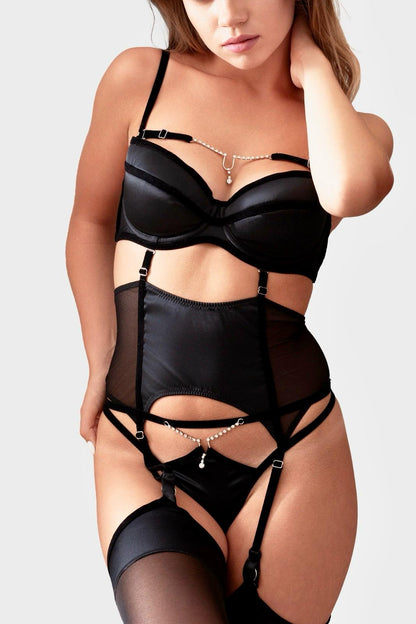 SUSPENDER BELT - ISADORA - BLACK