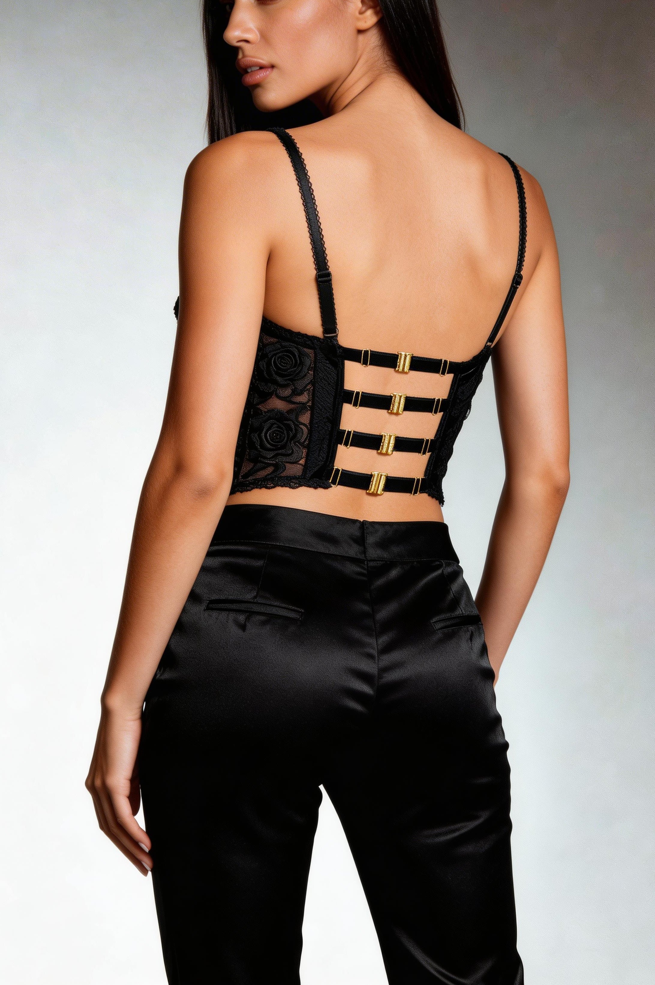 Bon Paris - Yellow - Elegant corset with a push-up effect