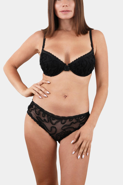 PUSH-UP BRA - BON PARIS - BLACK
