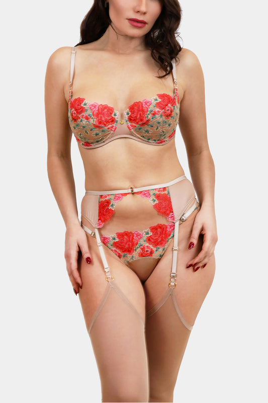 SUSPENDER BELT - CHANT DE ROSE - NUDE