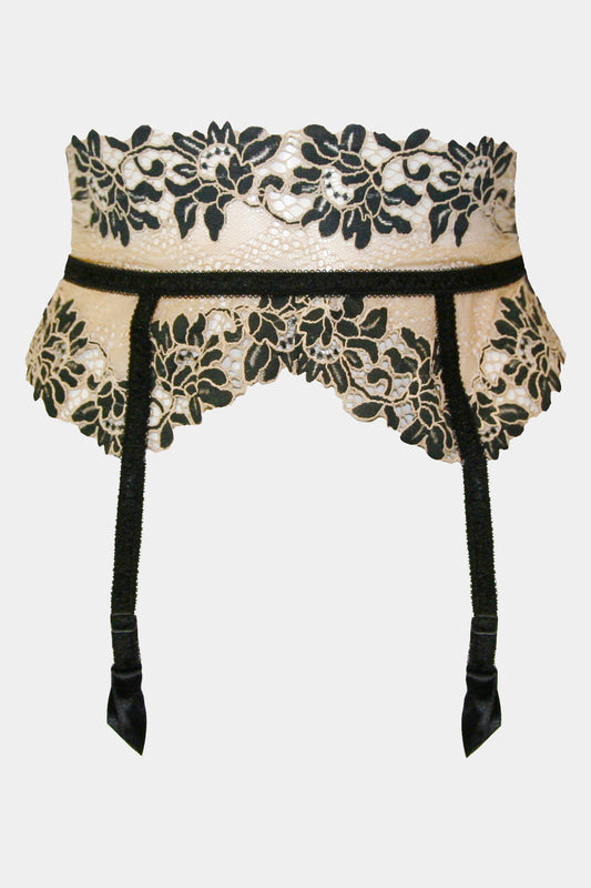 SUSPENDER BELT - DANIELLA - COFFEE BLACK