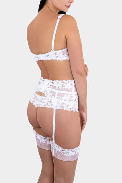 SUSPENDER BELT - DANIELLA - WHITE