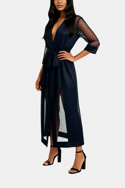 KIMONO LONG - HENRIETTA - BLACK