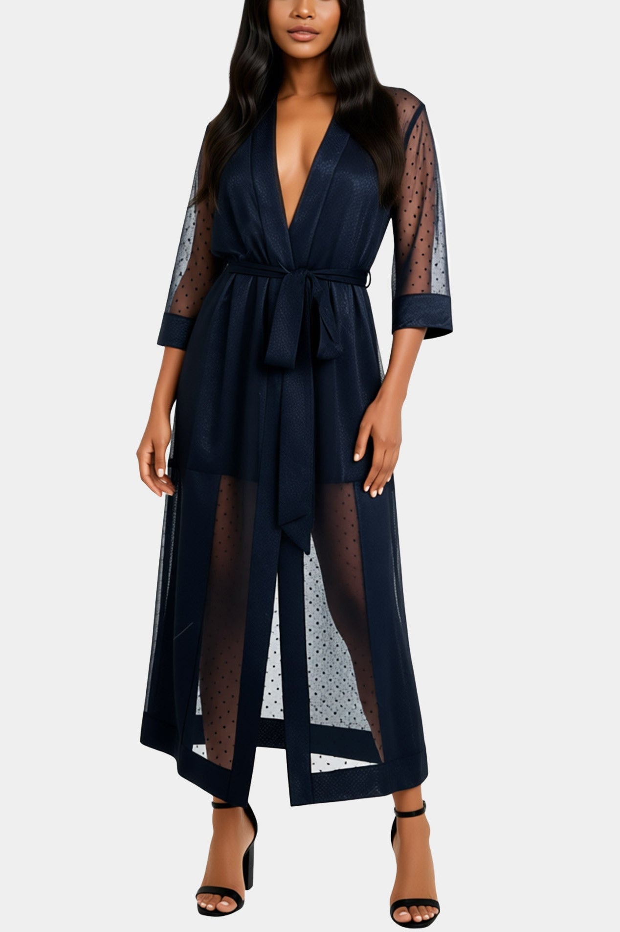 HENRIETTA - BLACK - KIMONO